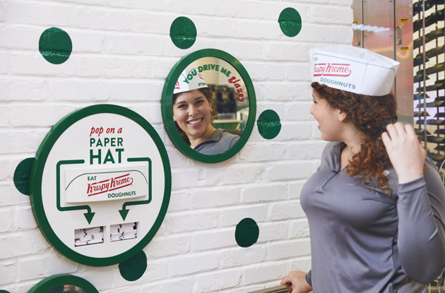 krispy kreme paper hat station